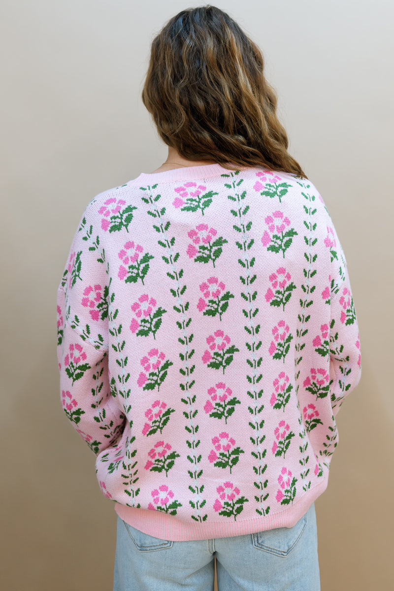 Juni Floral Knit Sweater