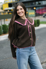 light academia teddy jacket