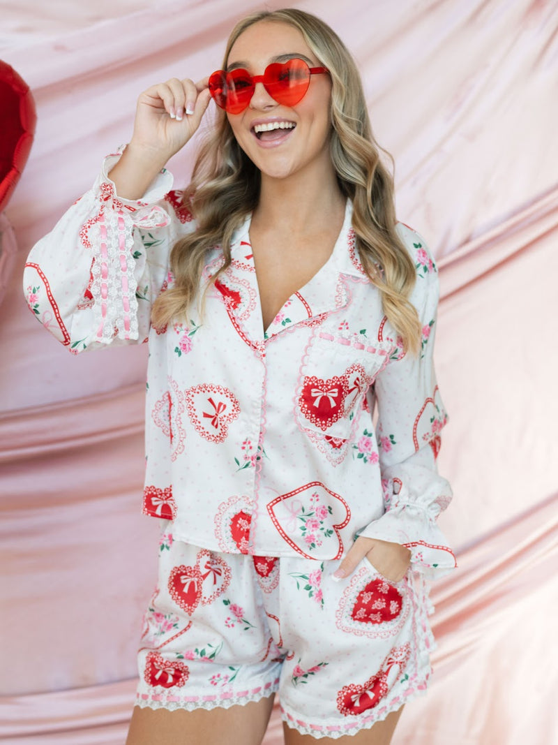 Cottage core Valentine's pajamas