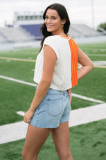 University of Texas orange white vest