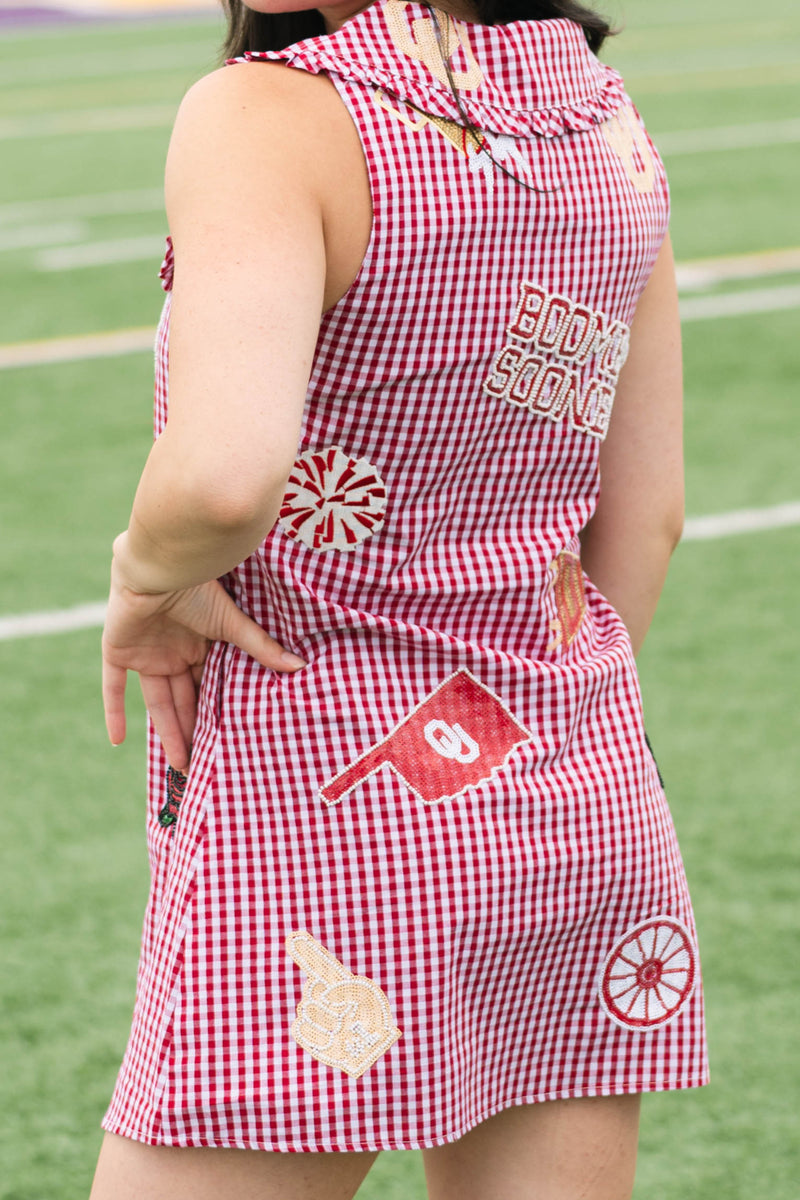Sooners team dress preppy gingham style