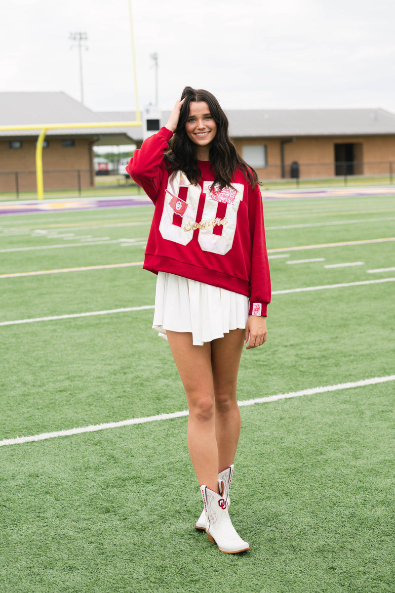 Sooners fan apparel oversized sweatshirt