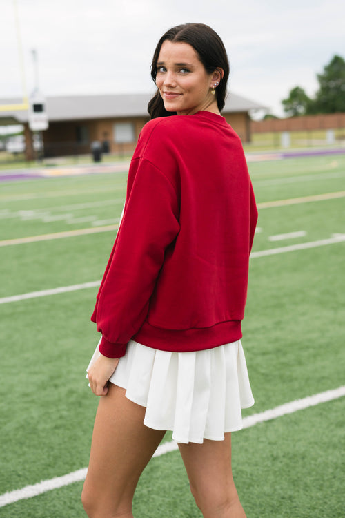 Oklahoma University game day sweatshirt red