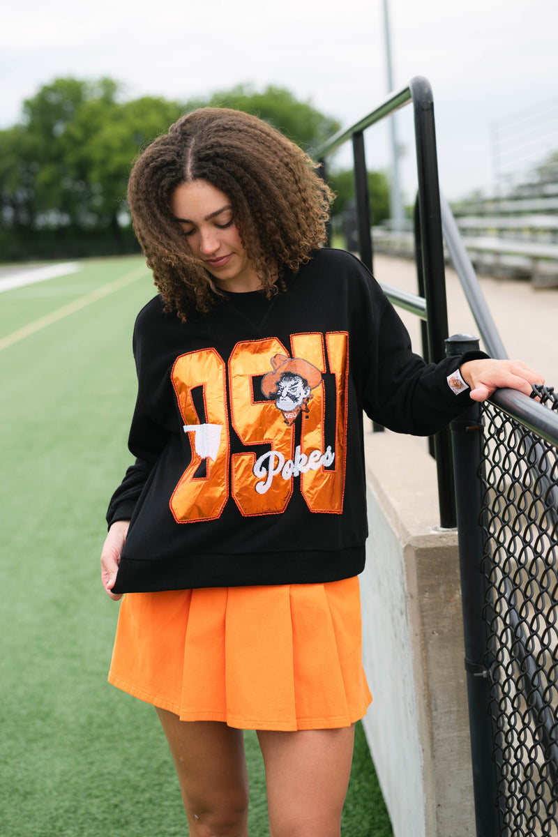 OSU Cowboys sweatshirt Queen of Sparkles metallic