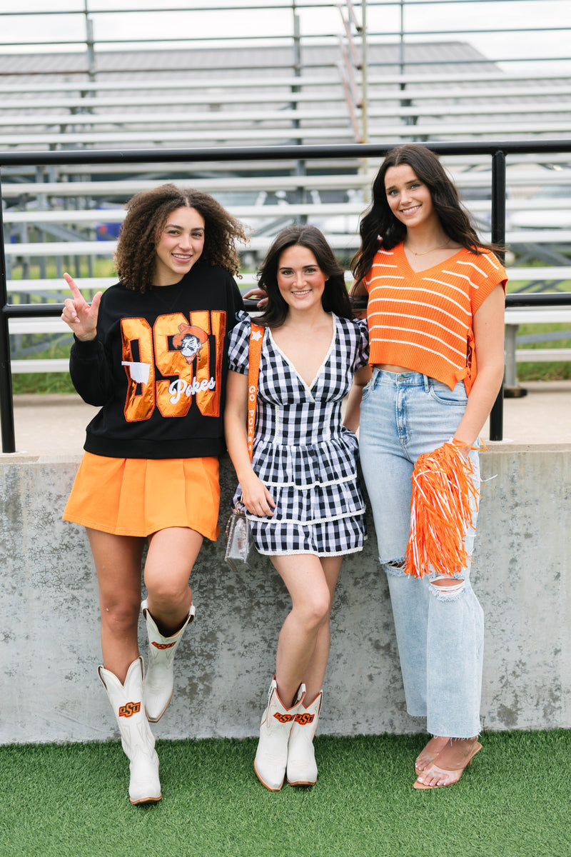 College gameday outfit inspiration orange and black