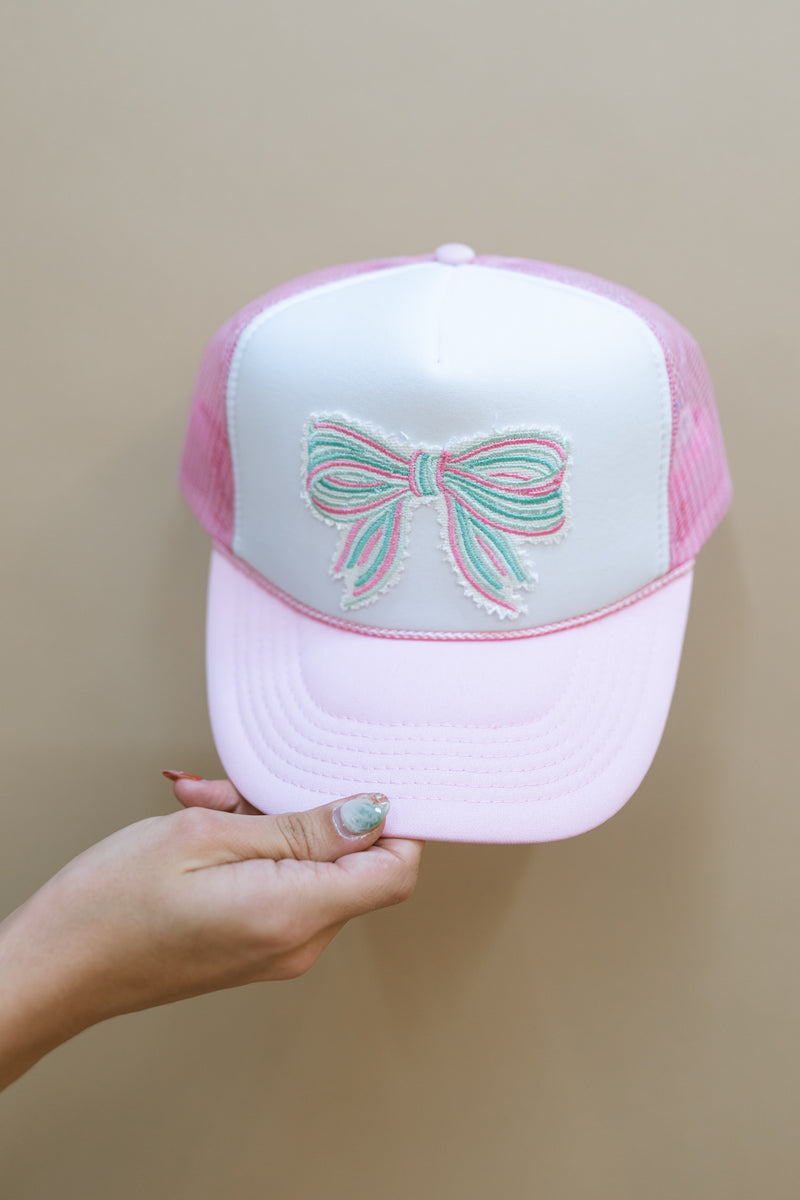 Pastel Bow Trucker Hat