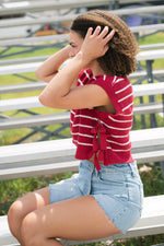 University of Alabama red striped vest