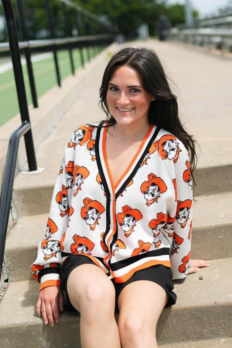 OSU Pistol Pete cardigan all over print