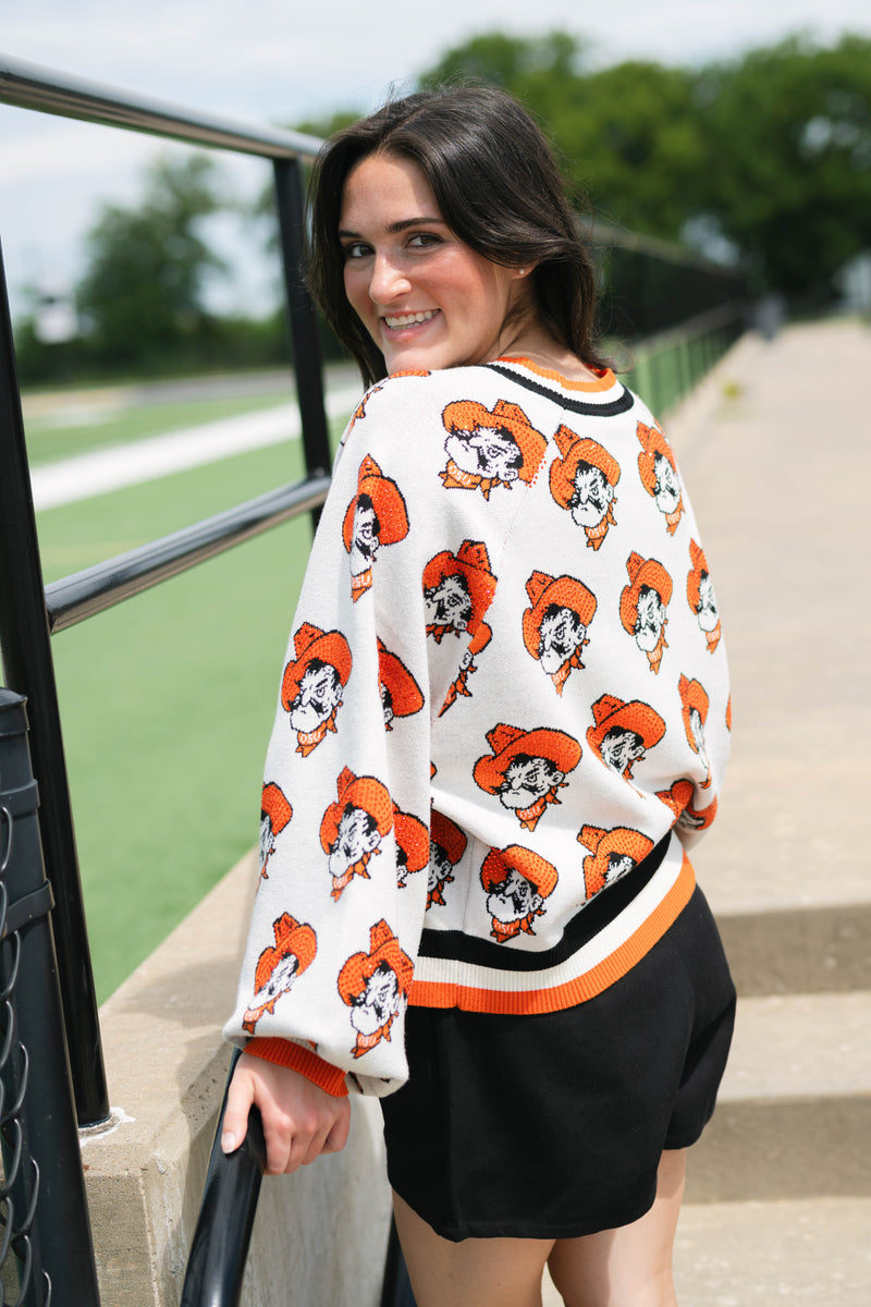 Cowboys game day cardigan Queen of Sparkles
