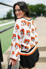 College football cardigan Cowboys mascot