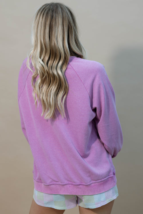 Spring layering piece purple sweatshirt