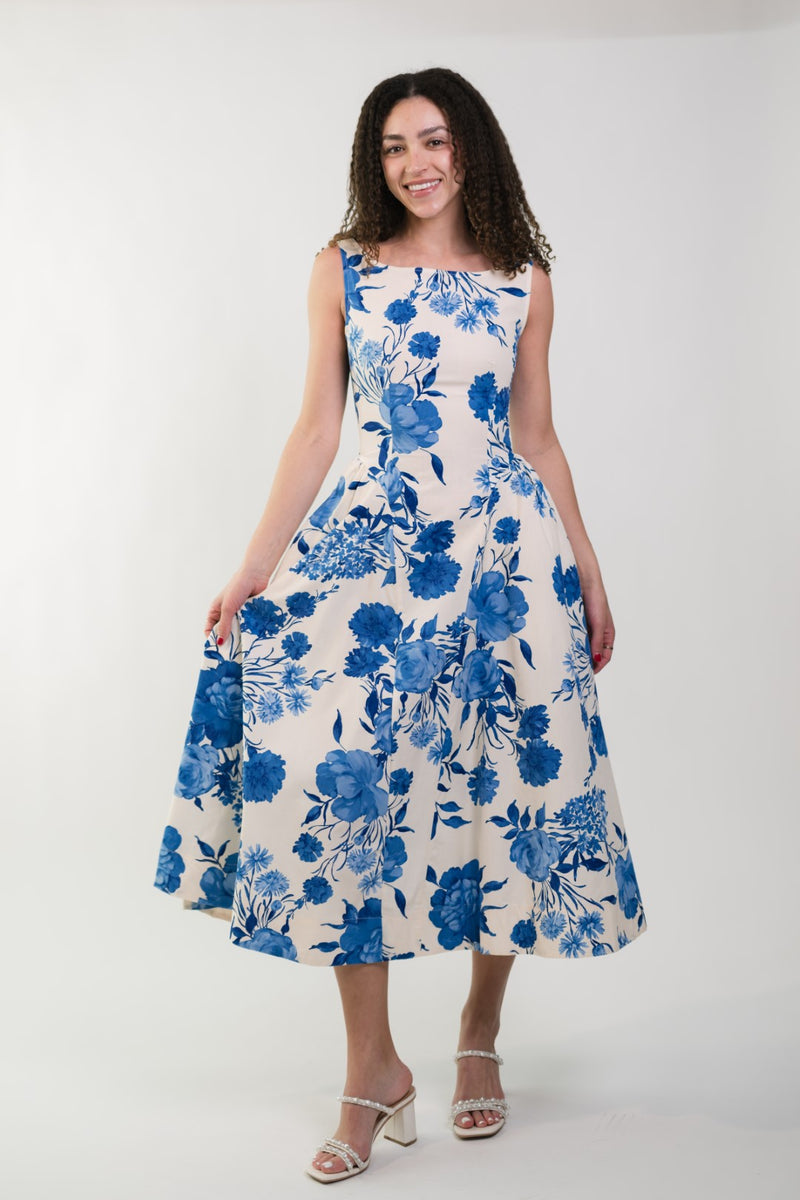 Jillian Boat Neck Midi Dress Small Jillian Boat Neck Midi Dress Small
