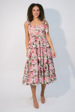 garden party floral midi dress