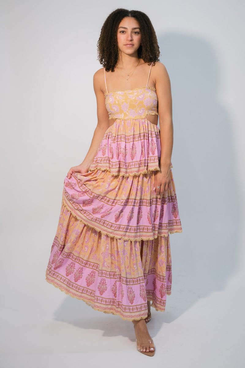 orange paisley concert outfit