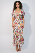 romantic floral maxi dress