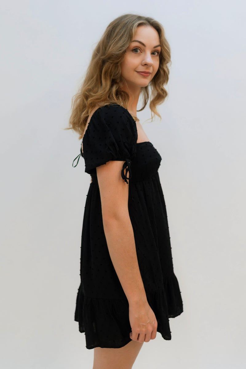 flirty black dress for women