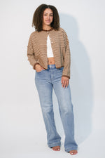 Retro striped cardigan
