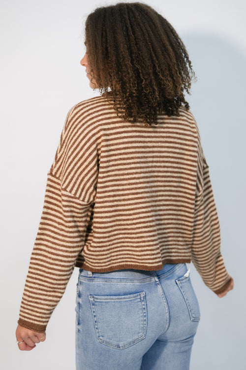 Vintage style striped cardigan