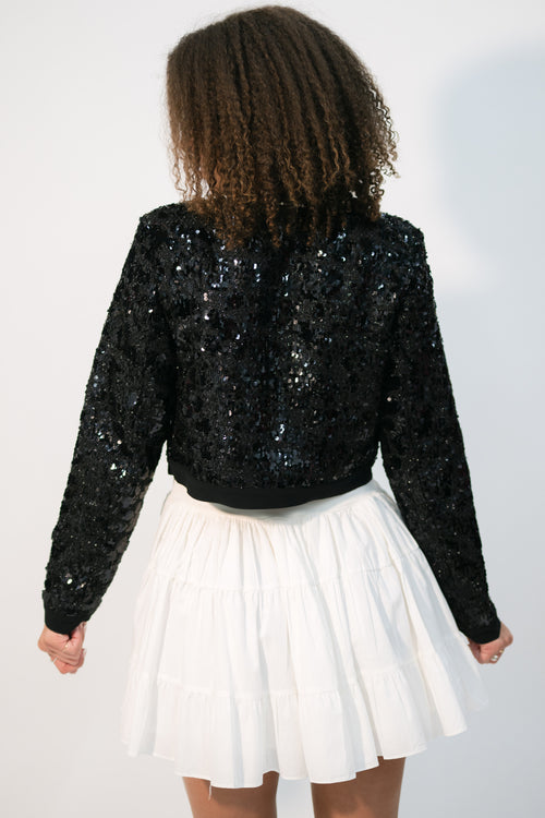 dressy black cropped jacket