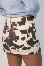 Cowgirl mini skirt brown print