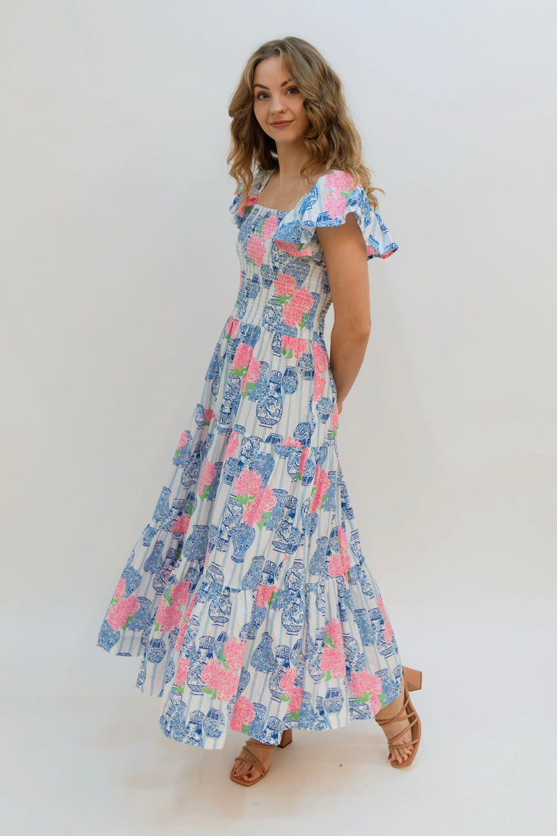 Floral print maxi dress