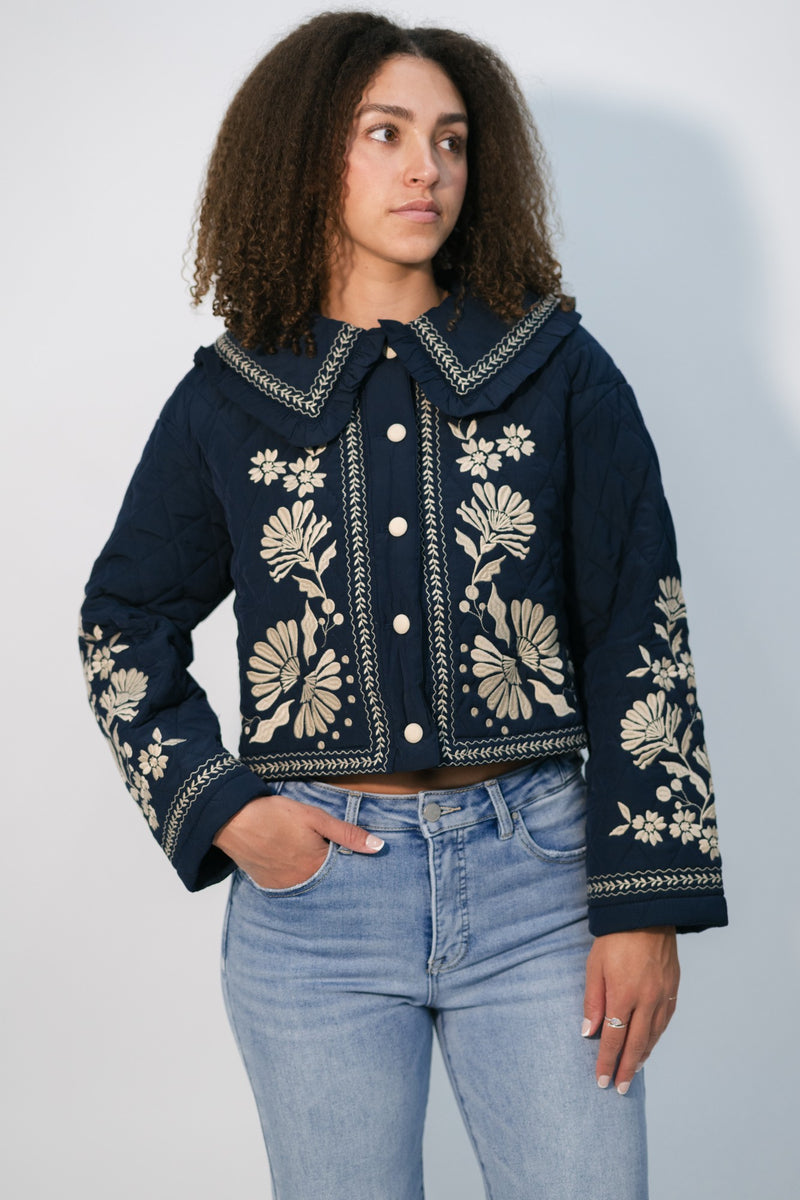 Vintage inspired embroidered jacket