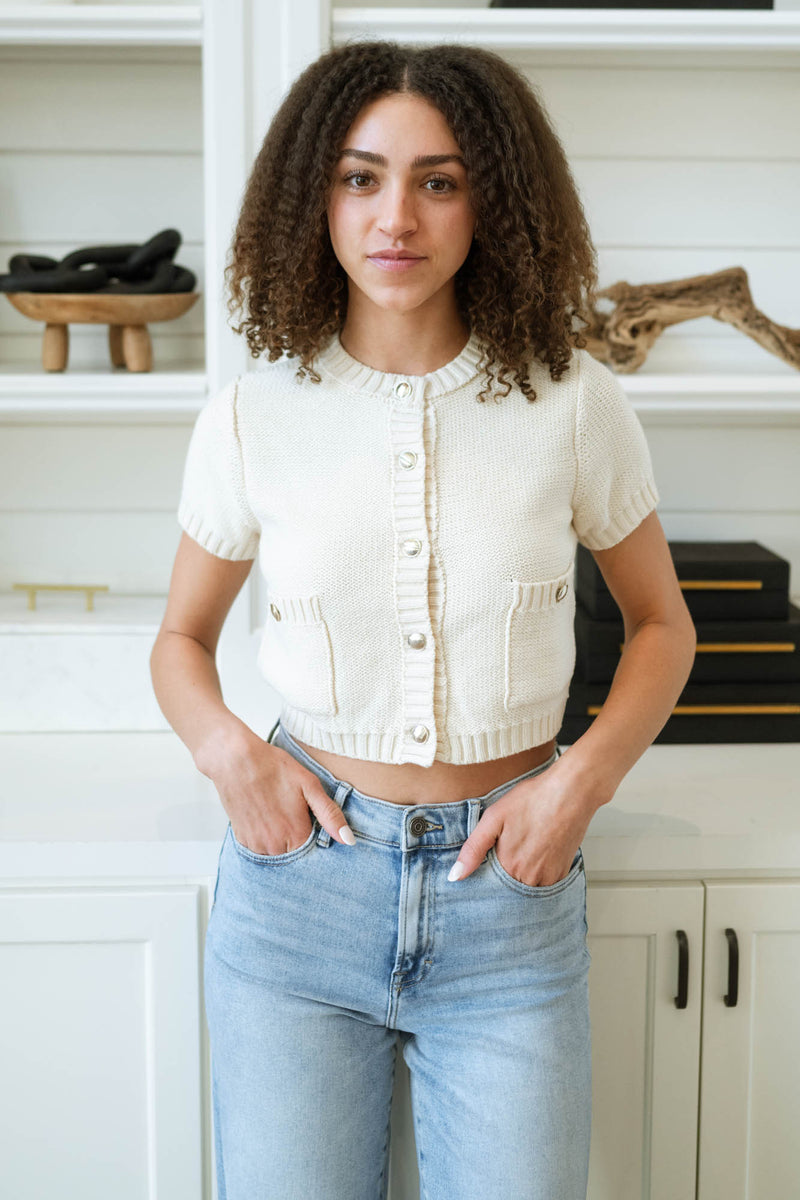 Cream ribbed knit top styling ideas