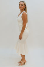 white midi dress for the bride