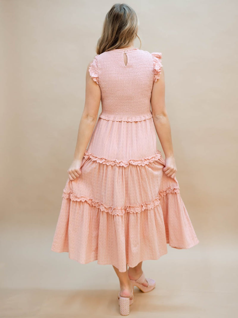 Ballet pink smocked dress