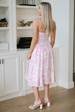 white and pink spring occasion dress