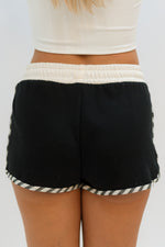 casual black shorts for lounging