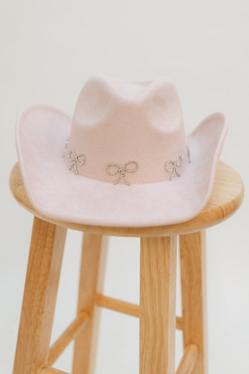 Pink cowgirl hat with rhinestones