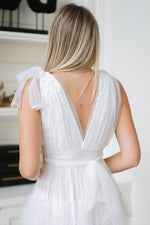 bridal shower dress with pearls