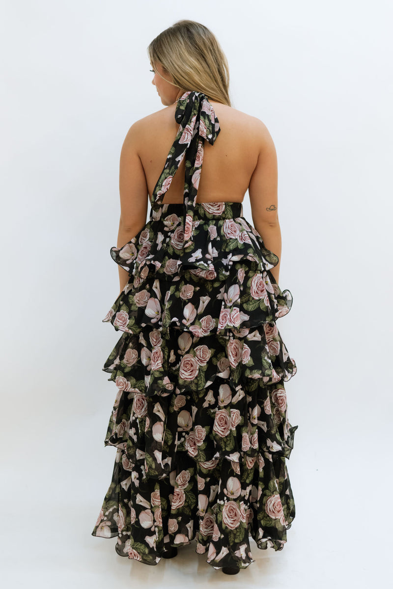 layered floral maxi dress