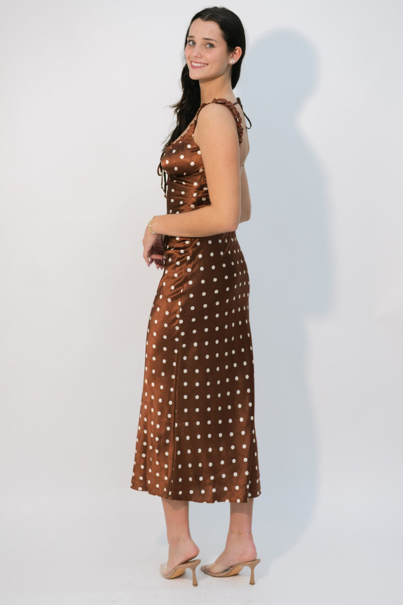 Vintage polka dot midi dress