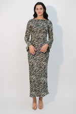 Zebra print maxi dress