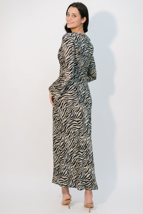 Fall animal print dress