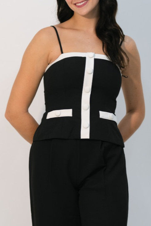 chic contrast trim set