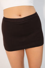 Brown knit skort
