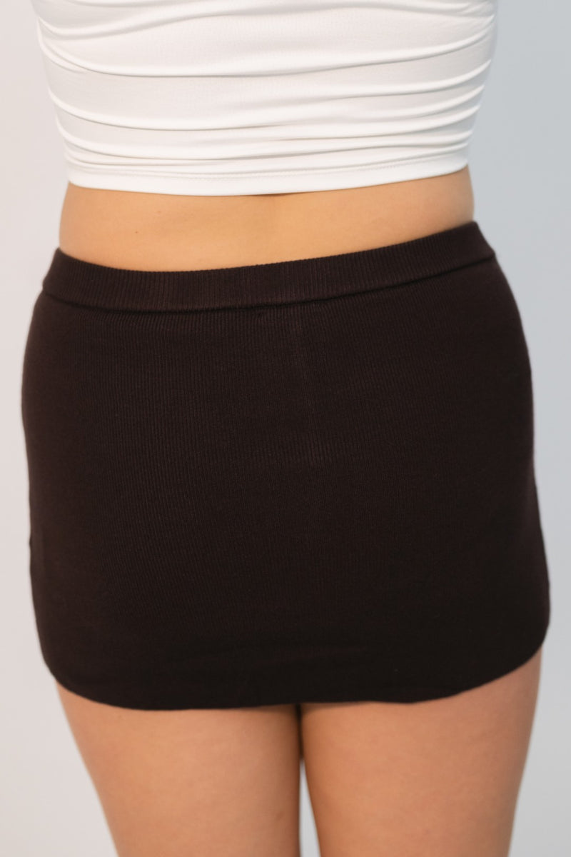 Neutral brown skort
