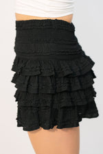Gothic ruffle skort
