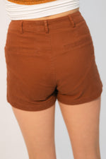 Structured cotton shorts