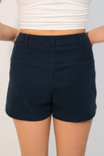 Structured cotton shorts
