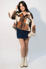 autumn patchwork top