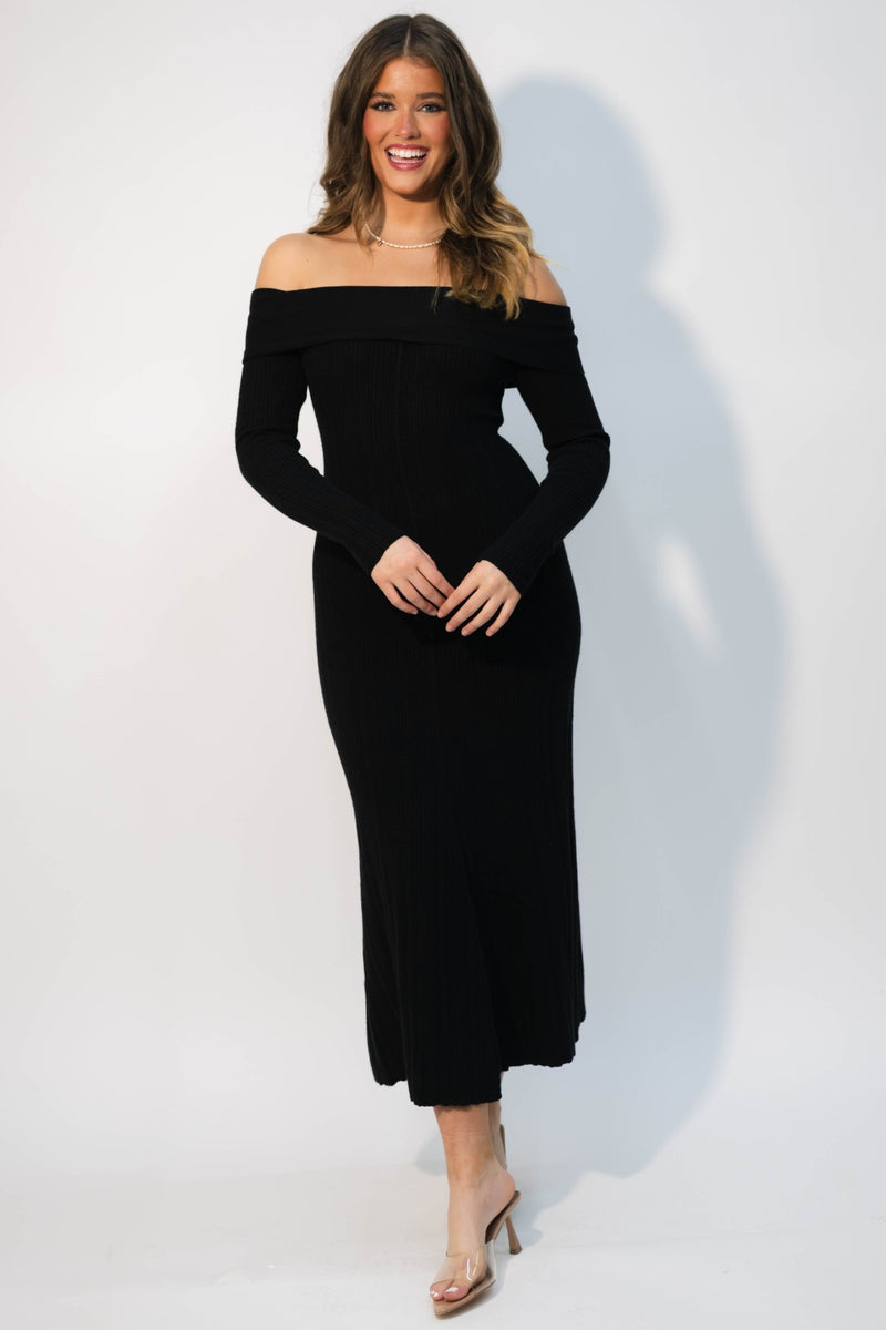 cozy knit date night dress