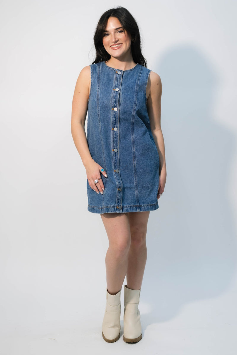 vintage inspired jean dress