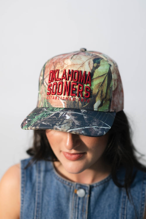 Oklahoma camo trucker hat