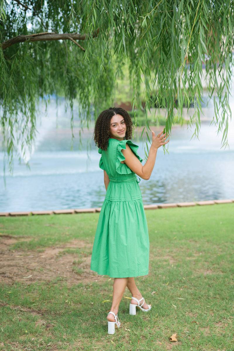 midi dress for engagement photos