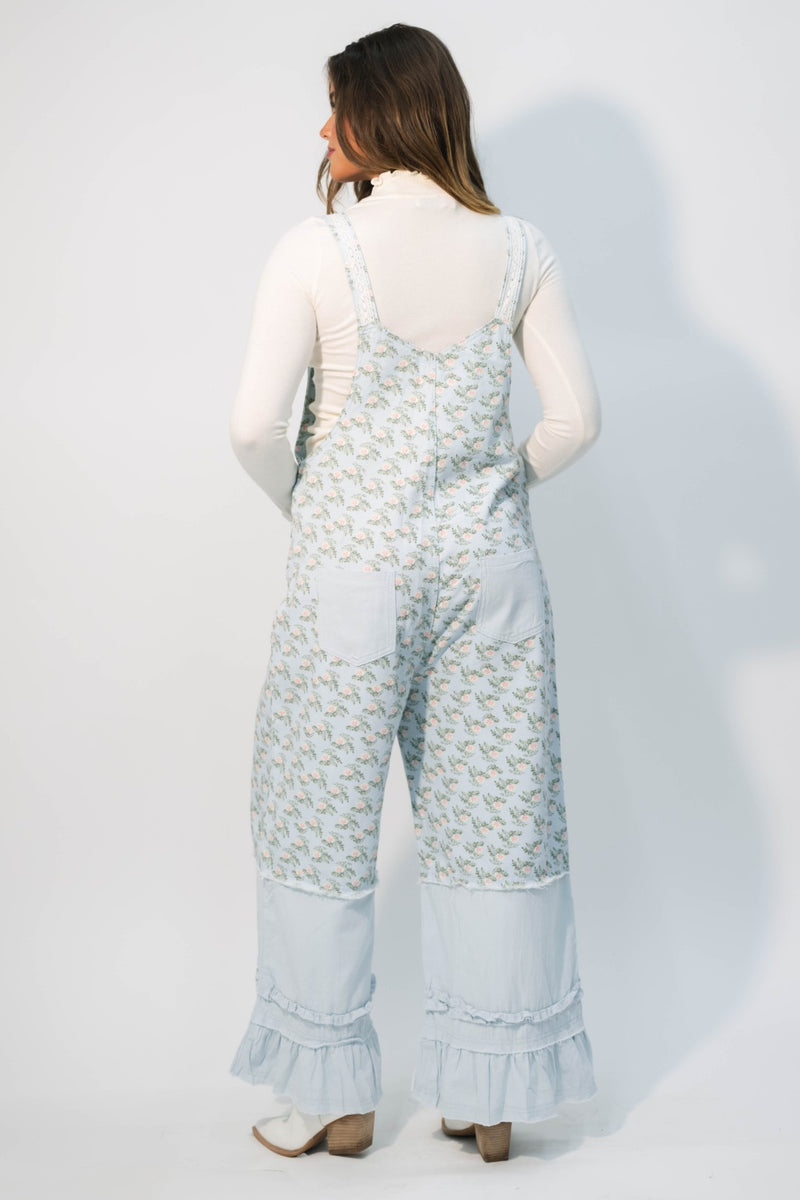 ruffle hem overalls