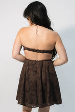 chocolate brown party dress